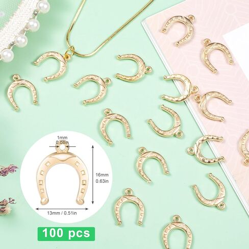 Joez Wonderful Metal Horseshoe charm, Pendants for DIY Finding Bracelet Necklace Earrings Keychain Craft Jewelry Making in Saudi Arabia