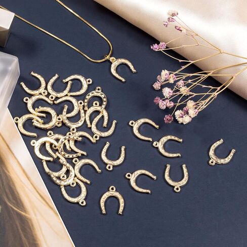 Joez Wonderful Metal Horseshoe charm, Pendants for DIY Finding Bracelet Necklace Earrings Keychain Craft Jewelry Making in Saudi Arabia