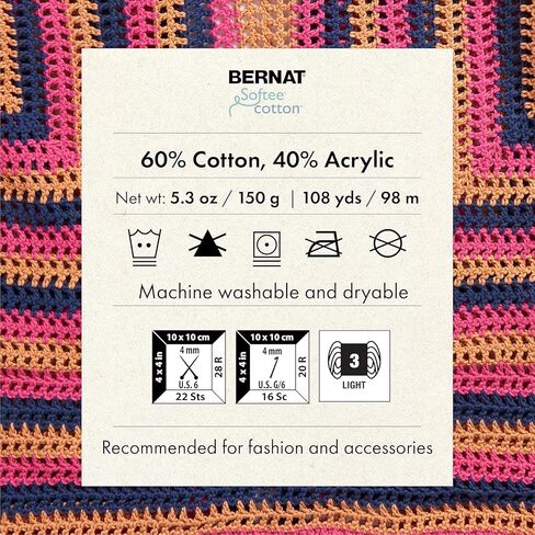 Bernat Softee Cotton Yarn, Blue Waves in Saudi Arabia