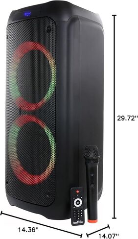 مكبر صوت بي فري ساوند مزدوج 8 بوصة بلوتوث لاسلكي محمول للحفلات مع أضواء تفاعلية in Kuwait