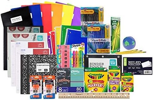 Mega Back to School Supply Kit Bundle - أكثر من 90 عنصرًا لجميع الدرجات - محكم واسع in Saudi Arabia