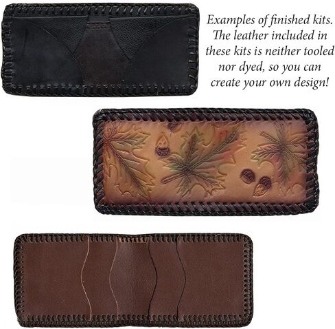 Make Your Own Leather Billfold Wallet Kit - DIY Leather Accessory - Men - Women - Children (Children's Classic Billfold Kit) in Saudi Arabia