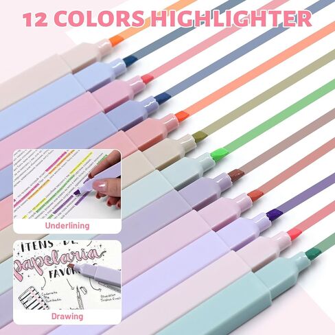 42 Pack Gel Pens for Coloring Books, 5 Gel Pens 0.5mm Black Ink, 12 Vibrant Sparkle Metallic Glitter Pens with 12 extra refills for enduring use, 12 Pastel Highlighters for Man Woman(Pink) in Saudi Arabia