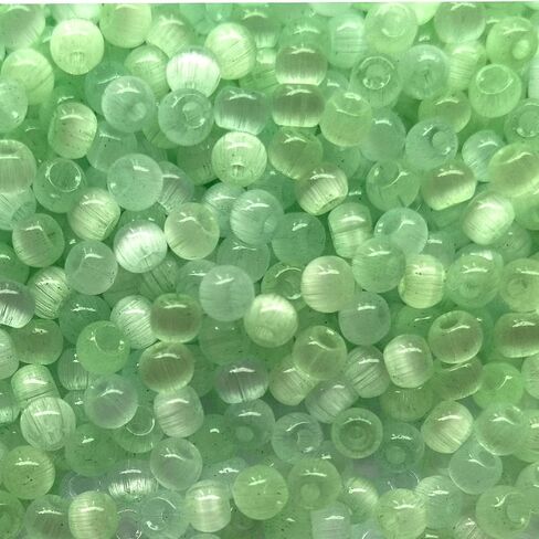 1500pcs 4mm Cat Eye Glass Seed Beads Crystal Small Bracelet Beads Tiny Colorful Loose Spacer Beads Decorative Necklace Beads for DIY Craft in Kuwait