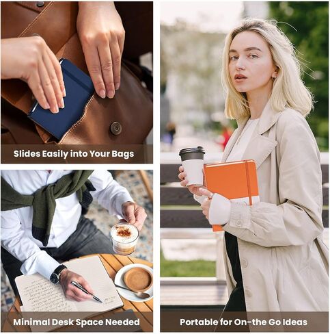Lined Notebook Journals for Writing 5.5 x 8.2 inches, 160 Pages A5 Size with Expandable Pocket, Hardcover Notebooks for Work, 100GSM Paper (Assorted 8 Colors) in Saudi Arabia