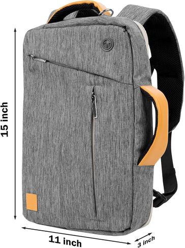 BPC Convertible Messenger Backpack for 13-Inch Laptops – Multi-Functional Travel & Work Bag with Adjustable Straps, Earphone Slot, Hidden Backpack Harness (Gray) in Saudi Arabia