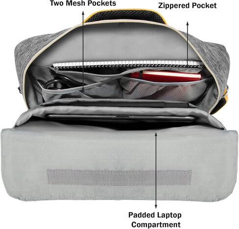 BPC Convertible Messenger Backpack for 13-Inch Laptops – Multi-Functional Travel & Work Bag with Adjustable Straps, Earphone Slot, Hidden Backpack Harness (Gray) in Saudi Arabia