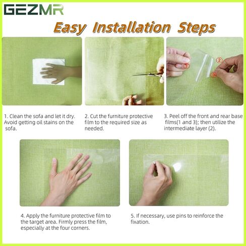 Cat Scratch Furniture Protector-12 Pack ، Heavy-Duty ، Fon-Residue ، شريط ذاتي أحادي الجانب ، درع واقي مضاد للخلع لزوايا الأريكة/الأريكة+60 دبابيس in Kuwait