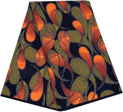 African Fabric 6 Yard Ankara Tribal Print Dashiki Polyester Wax Fabric in Kuwait