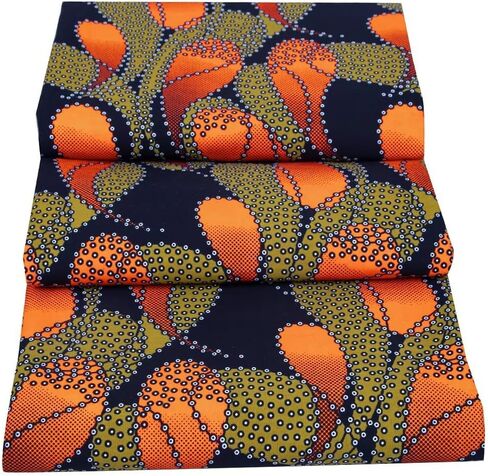 African Fabric 6 Yard Ankara Tribal Print Dashiki Polyester Wax Fabric in Kuwait