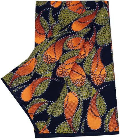 African Fabric 6 Yard Ankara Tribal Print Dashiki Polyester Wax Fabric in Kuwait