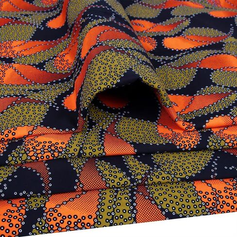 African Fabric 6 Yard Ankara Tribal Print Dashiki Polyester Wax Fabric in Kuwait