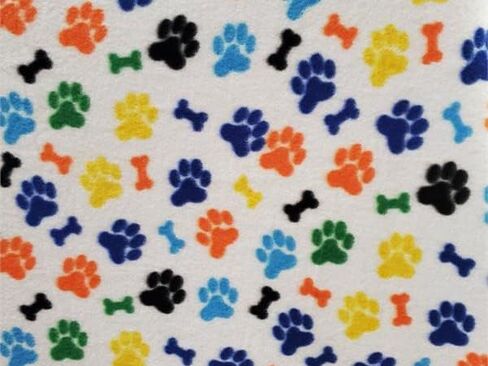 يطبع نسيج الصوف القطبي طباعة الحيوانات pawprint multicolor / 60 "واسعة / تباع بواسطة الفناء Fe-S-209 in Kuwait