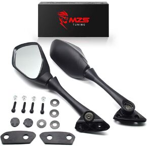 MZS Racing Motorcycle Mirrors, Fairing Rearview Side Mirror Adjustable Black Accessories Compatible with GSXR 1000 GSXR1000 2017-2024