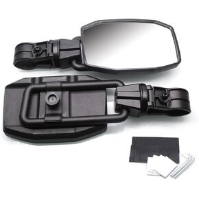 MZS UTV Side View Mirrors, RZR Side Mirror for 1.75'' to 2'' Roll Bar Extendable Multi Angle Rearview Adjustable Compatible with RZR Ranger Commander Gator Wildcat Mule Pioneer Teryx RTV Viking