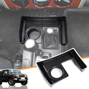 LLKUANG ABS Car Central Gear U Shape Storage Box Compatible with 2007-2021 Toyota FJ Cruiser Multifunctional Tray Storage Box