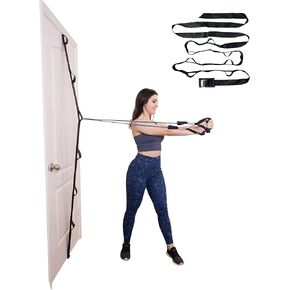 Anchor Strap for Resistance Band Exercises, Heavy Duty Door Gym Band,Full Body Multi-Point Home Gym, Portable Workout Equipment, Easy to Instal, No Hardware Necessary