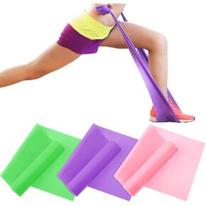 3 قطع من أربطة المقاومة المقاومة مجموعة 5.9 قدم أربطة تدريب طويلة جدًا وأربطة علاج طبيعي وأربطة مرنة للمنزل وصالة الألعاب الرياضية ورفع الأثقال وتدريبات القوة واليوجا والبيلاتس in Kuwait