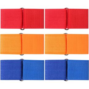 6 Pack 3 Legged Race Bands Three Legged Race Games Elastic Tie Rope Durable Firm Bands for Outdoor Activities Teamwork Training