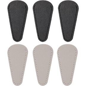 Scissors Sheath Penta Angel 6Pcs Small Embroidery Sewing Scissors Mini Snips Trimming Nipper Eyebrow Leather Protective Cover for Home Office (Black, Light Gray)
