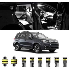 8pcs Forester Interior LED Lights Kit Super Bright LED Map Dome Light Bulbs for 2014 2015 2016 2017 2018 2019 2020 Subaru Forester All Models