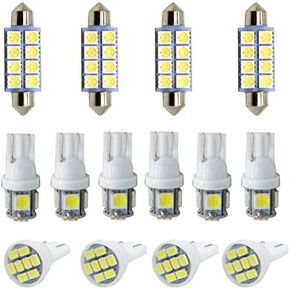 14x White Light Interior Package Kit Compatible with 250 350 Super Duty 1999-2016