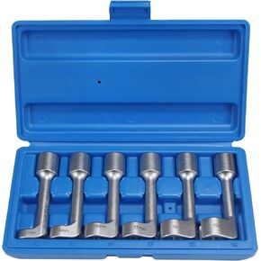 12pt 1/2" Drive L-Type Diesel Injector Fuel Line Sockets Wrench Set 12/14/16/17/18/19mm