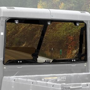 نافذة خلفية للزجاج الأمامي A & UTV PRO لعام 2015-2023 Polaris Ranger متوسطة الحجم 500/ 570/ 570 Crew/ SP/ EV/ ETX، ملحقات زجاج أمامي كامل من البولي كربونات الصلبة المطلية بالصلب in Kuwait