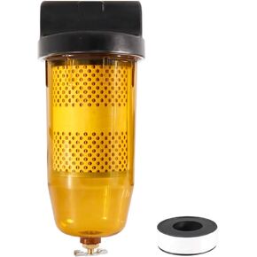 B10-AL 496 Fuel Tank Filter Assembly Micron Max 25 Gpm 150 Psi with 1" NPT Top Cap for Gasoline and Diesel Water Separate 30 Replace# B10-AL