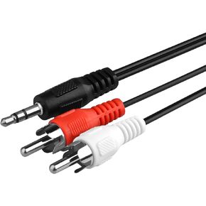 3.5mm Mini to RCA Stereo Audio Cable, 6 Feet