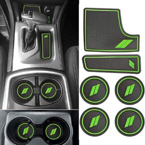 Auovo Anti dust Mats for Charger 2021 2020 2018 2017-2015 Accessories Custom Fit Cup Holder Liners Mats(6pcs/Set, Black)