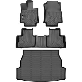 Jenofa-Car Floor Mats & Cargo Liner for Rav4 2019-2024 All Weather Floor Mats Set Custom for Rav4 Full Set Floor Liners for 2019-2024 Rav4 Black Accessories