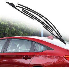 TOMALL Car Window Edge Vinyl Stickers Compatible with Honda Accord Sedan 2018 2019 2020 2021 2022 Auto Window Cover Strip Trim Accessories (Carbon Fiber)