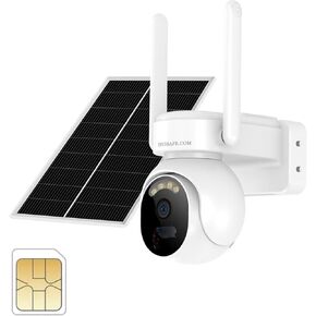 WiFi Security Camera Wireless Outdoor, Solar Battery Powered Camera for Home Surveillance, PIR Human Detection, Siren Alert, 2-Way Audio, 2K Color Night Vision, Cloud & SD Card, Playback on Phone