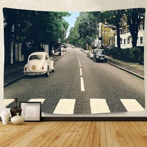 F-FUN SOUL Classic Music Poster Tapestry, 60x40inches Soft Flannel, Walk on The Street Retro Photo Wall Hanging Tapestries for Living Room Bedroom Decor Music Party Banner GTZYFS914