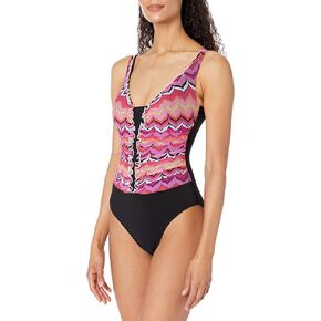 Profile by Gottex Women's Standard Palm Springs V-Neck One Piece in Kuwait