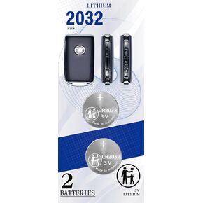 (2 Pack) CR2032 Remote Key FOB Battery Replacement for Mazda (2019-2021+) 3 6 CX-30 CX-5 CX-9 MX-5 Miata RF CX 30 5 9 Smart Key Remote Keyless Fob fits with FCC ID: WAZSKE13D03,WAZSKE11D01