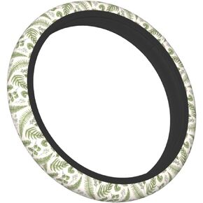 Steering Wheel Cover for Women Men Black and White Checkered Chess Board Neoprene Steering Wheel Protector Universal Fit Most Car Sedans SUVs - 15 Inch