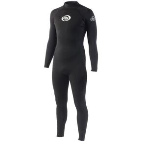 Storm Full Men's Wetsuit – Flatlock System BZ 3/2mm, Rear Zip SBR - 100% Poly Lining, Mesh Reinforced Torso, Adult Suit - Surfing, Diving, Snorkeling, Scuba - Black