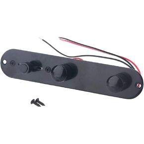 Musiclily 3 Way Prewired 32MM Width Wired Loaded Control Plate Wiring Harness with Switch Knobs for Fender TL Tele Telecaster Electric Guitar, Gold
