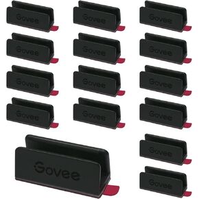 Govee RGBIC Neon Rope Light Mounting Brackets for Neon Lights H61D3 & H61D5, RGBIC Rope Light Clips, WiFi Neon Lights Holders 20pcs, (Not Support H61A0 & H61A2), Black