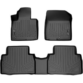 SMARTLINER Custom Fit Floor Mats 2 Row Liner Set Black Compatible with 2019-2020 Hyundai Santa Fe 5 Passenger Models in Saudi Arabia