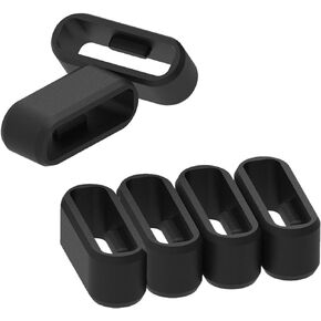 Fastener Ring for Garmin Vivosport/Vivosmart 5/Vivoactive 4s 3s/Venu 2s 3s/Forerunner 255s 265s Band Keeper, Soft Silicone Watch Band Keeper (6pack)