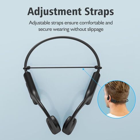 Bone Conduction Swimming Headphones,Waterproof IP68,Wireless Bluetooth 5.3 Earphones with Microphone, Built-in 32GB TF for Music Play Open Ear Bluetooth Headphones for Running,Swimming,Diving(Black) in Kuwait