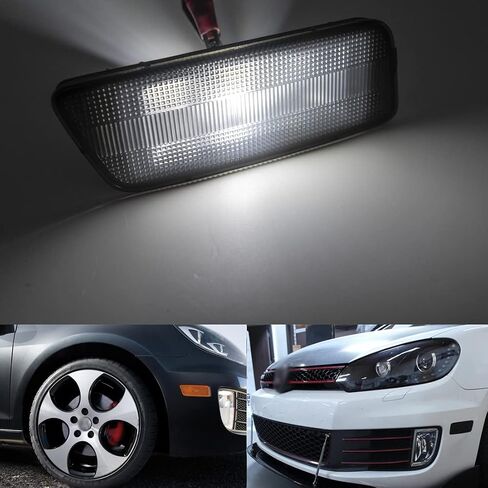 NSLUMO White Front Bumper Led Side Marker Lights for Golf MK6 GTI Smoked Lens Side Lights Replace OEM Sidemarker Lamps in Saudi Arabia