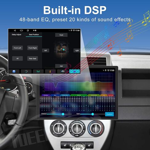 راديو ستيريو للسيارة Android 13 لسيارة Jeep Compass Patriot 2007 2008 2009 13.1 بوصة IPS شاشة تعمل باللمس راديو السيارة مع Carplay اللاسلكي وAndroid Auto WiFi GPS BT FM/AM كاميرا احتياطية in Kuwait