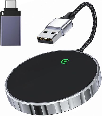 Wireless CarPlay Adapter Carplay Wireless Adapter for Apple 2024 Upgrade Plug & Play Dongle Connect Fast Easy Use Fit for Factory Wired Carplay Cars 2015+ & for Apple iPhone iOS 10+ Black in Saudi Arabia
