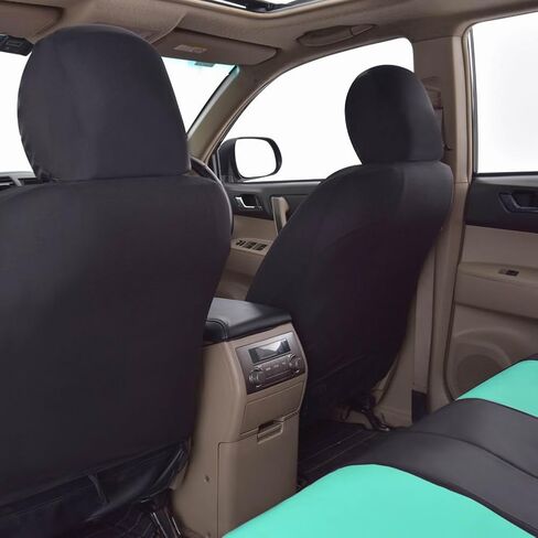 Flying Banner Car Seat Covers Full Set Front Seats and Rear Faux Leather Cover Waterproof Bench Black in Saudi Arabia