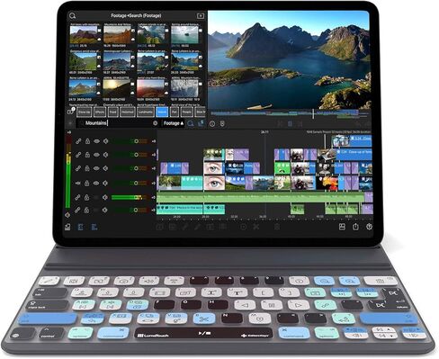 Editors Keys LumaFusion Keyboard Cover for iPad Pro 11" Smart Keyboard | USA Version Fits 9.7", 10.5" and 11" | Does not Fit Magic Keyboard in Kuwait