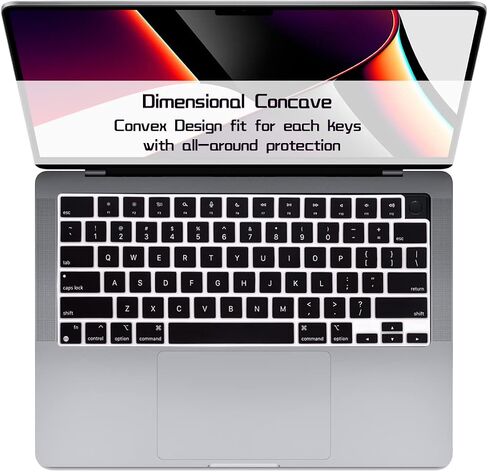 غطاء لوحة المفاتيح السيليكون لجهاز MacBook 2021 Newest Pro 14 بوصة M1 Pro/Max Chip A2442 & 2021 Pro 16 بوصة M1 Pro/Max Chip A2485 غطاء لوحة المفاتيح الواقي للبشرة - أخضر متدرج in Kuwait